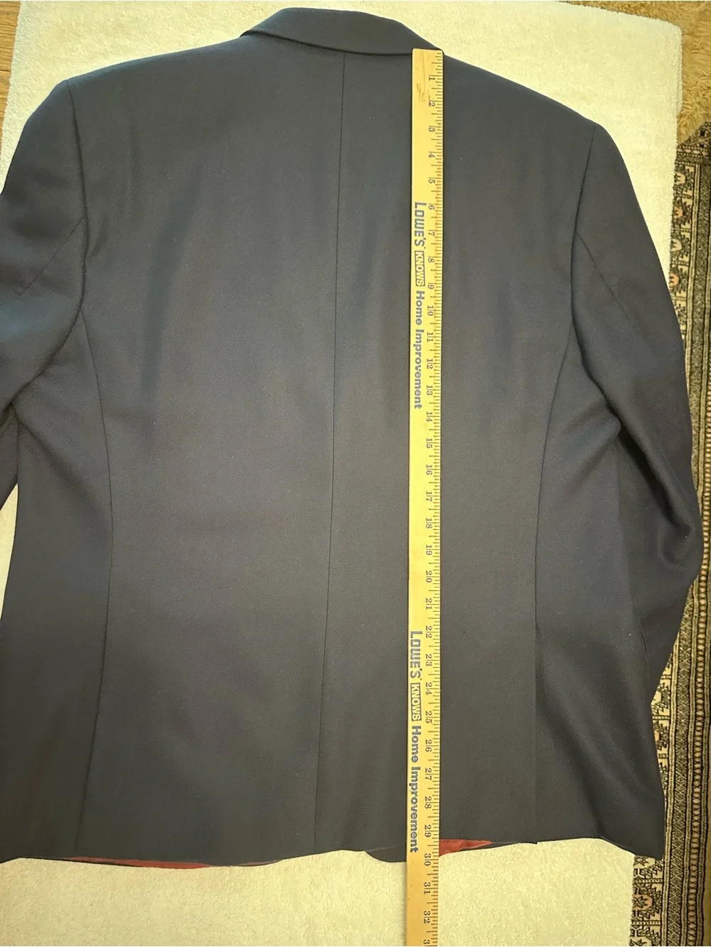 Jack Victor Saks Fifth Avenue Loro Piana 100% Cashmere Navy 2 Button Blazer 42S